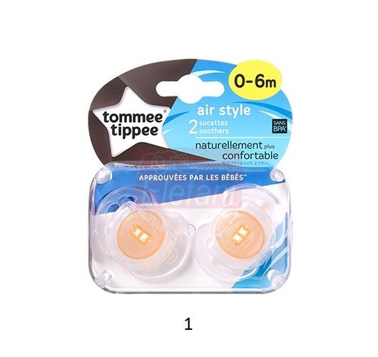 Tommee Tippee Air style játszócumi 2db #0-6hó Tommee Tippee Air style játszócumi 2db #0-6hó