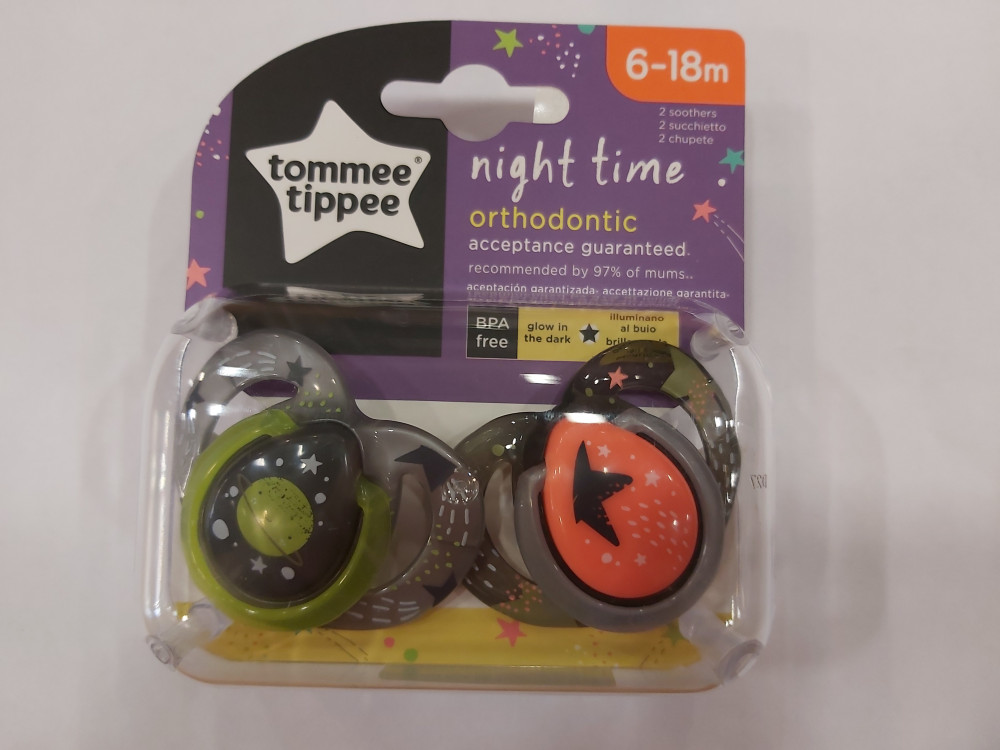 Tommee Tippee ctn Night time altatócumi 2db #6-18hó Tommee Tippee ctn Night time altatócumi 2db #6-18hó