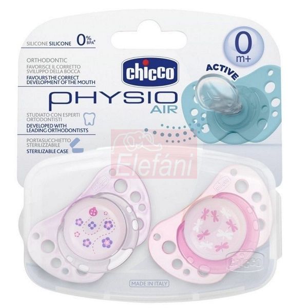 Chicco Physio Air Játszócumi 0hó+ 2db #pink Chicco Physio Air Játszócumi 0hó+ 2db #pink