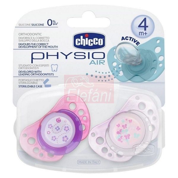 Chicco Physio Air Játszócumi 4hó+ 2db #pink Chicco Physio Air Játszócumi 4hó+ 2db #pink