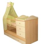   Kinder Möbel Reni Kombi ágy 3 fiókos 60x120cm (4 csomagos) #cseresznye ** CSAK SZEMÉLYES ÁTVÉTEL LEHETSÉGES!