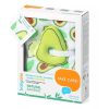 BabyOno Bambusz kifogó csörgővel, 120x120 #536-01/Avokadó BabyOno Bambusz kifogó csörgővel, 120x120 #536-01/Avokadó
