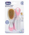 Chicco Fésű-kefe természetes sörte #pink Chicco Fésű-kefe természetes sörte #pink