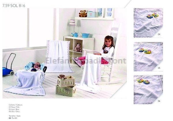 Image of Mora Sol babapléd 75x100cm #816 grey