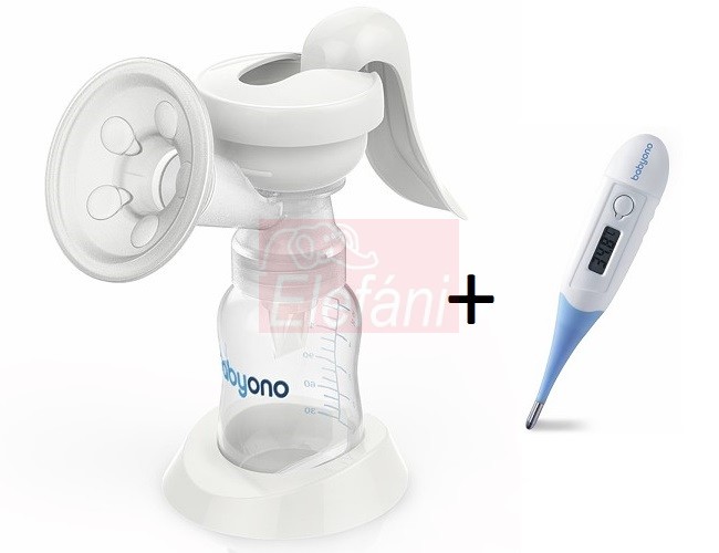 Image of BabyOno Naturel kézi mellszívó + lázmérő #053-118 (Higiéniai, egészségvédelmi termék)