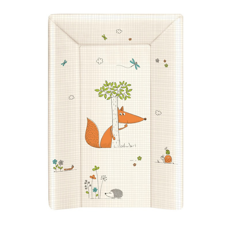 Image of Ceba baby Pelenkázólap puha 3 oldalas 50x70 cm #Fox Ecru